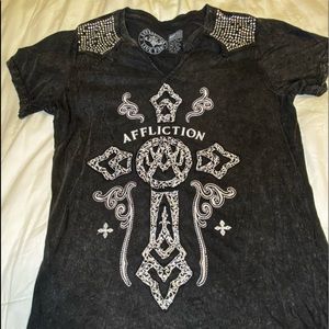 Affliction - Size X-Large Ladies Short Sleeve